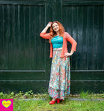 Zijden rok - Romeo - twee prints gemixt- wikkelrok skirt Tantilly 