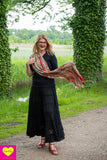 Bohemian katoenen maxi rok - zwart skirt Tantilly 