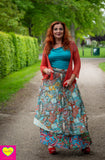 Zijden rok - Romeo - twee prints gemixt- wikkelrok skirt Tantilly 