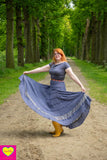 Bohemian katoenen maxi rok - grijs- LAST ONE skirt Tantilly 