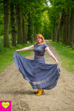 Bohemian katoenen maxi rok - grijs- LAST ONE skirt Tantilly 