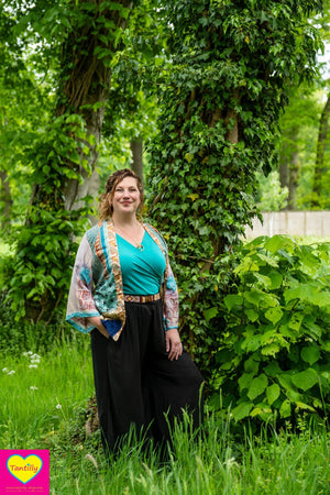 zachte zijde kimono - summer breeze- one of a kind!