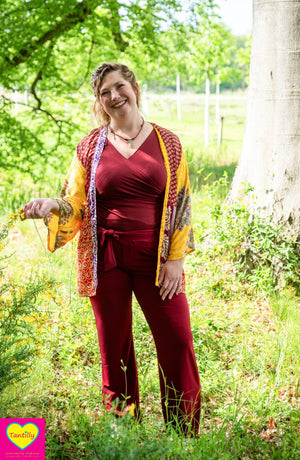 zachte zijde kimono - late summer- one of a kind!