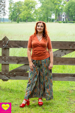Boho Malana broek -retro city- luchtig rayon