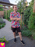 New new new - happy-vibe Man shirt- frangipani bloem Man shirt Tantilly 