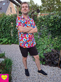 New new new - happy-vibe Man shirt- frangipani bloem Man shirt Tantilly 