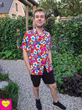 New new new - happy-vibe Man shirt- frangipani bloem Man shirt Tantilly 