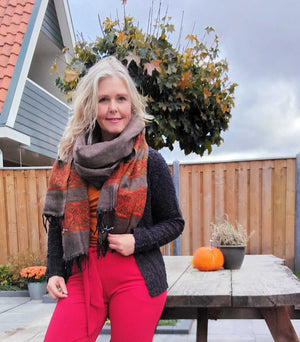 Haia warme winter sjaal - Kenia grey