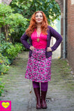 Tantaya kort vest van Tantilly- donkerpaars- viscose cardigan Tantilly 