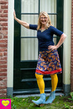 Elvira skirt Velvet- paisley- made by Tantilly Twisted top Tantilly 