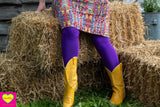 Legging paars - viscose stretch- draagcomfort en kleurplezier in één ontwerp Legging Tantilly 