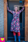 Natasja jurk- vrolijke lente retro style- rubi bloem Dresses Tantilly 