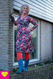 Natasja jurk- vrolijke lente retro style- rubi bloem Dresses Tantilly 