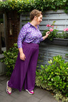 Lilou shirt- stretch fabric - libelle purple shirt Tantilly 