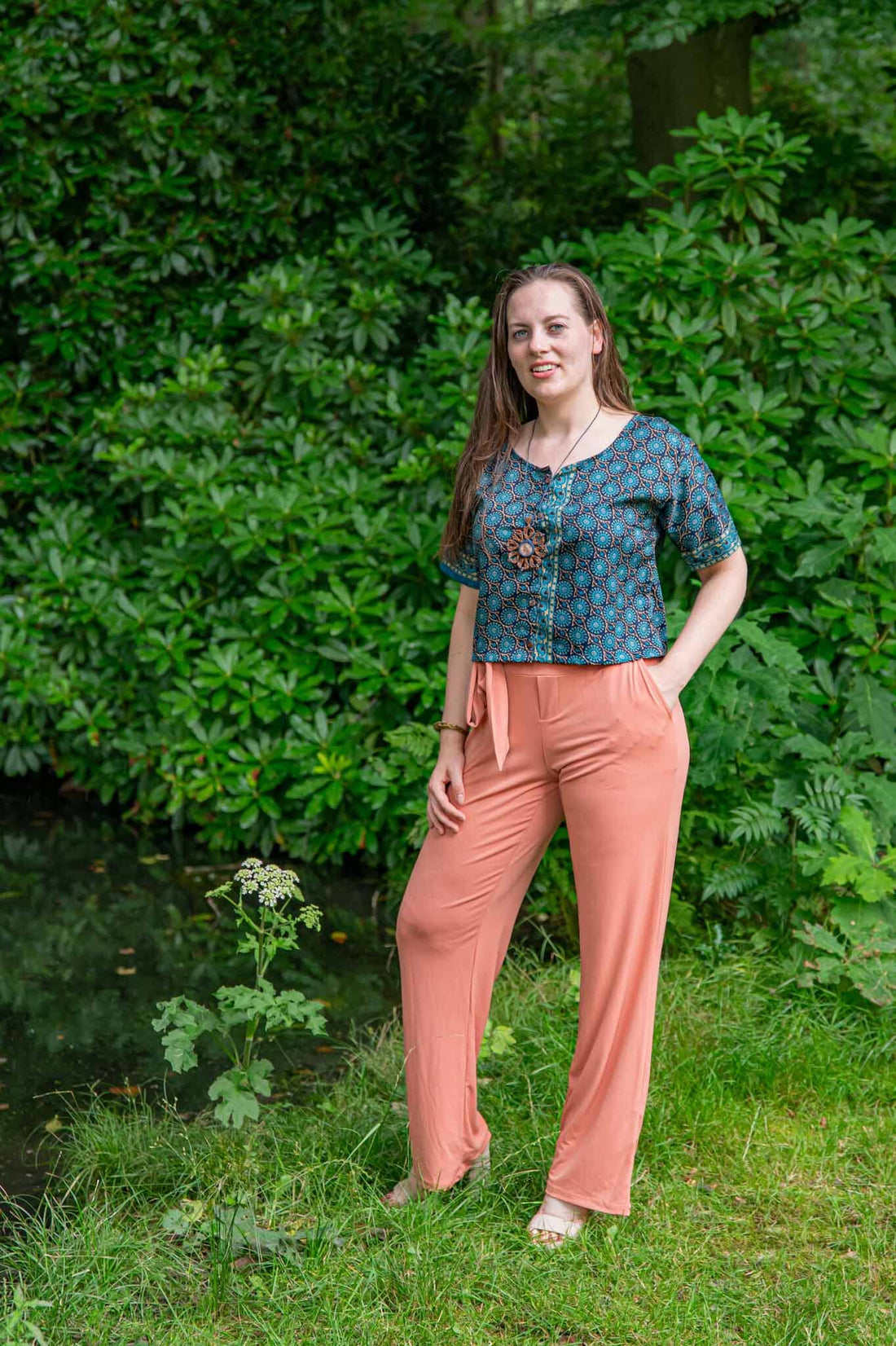Boho Malana broek - boho broek gemaakt door Tantilly- greeny