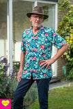 Nieuw! - mannenoverhemd- hibiscus