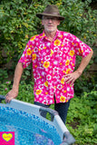 Nieuw! - mannenoverhemd- hola hola roze