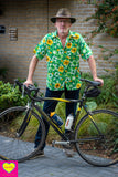 Nieuw! - mannenoverhemd- hola hola groen