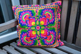 Pillow cover embroidery - cotton - kora lotus gift Tantilly 