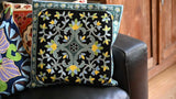 Pillow cover embroidery - cotton - eden green gift Tantilly 