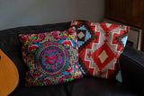 Pillow cover embroidery - cotton -zigzag gift Tantilly 