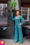 Yaya jumpsuit- pretty petrol- viscose Made by tantilly tantilly 