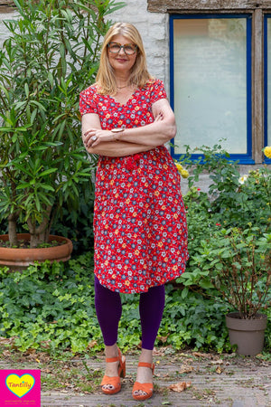 Mary rayon jurk- summer flowers - gemaakt door Tantilly