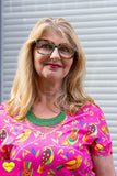 Ayla Top - happy birds- knalroze shirt Tantilly 