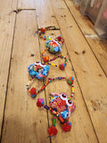 Handmade colourful hanger mobile - happy owl's Tantilly 