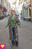 Cotton maxi boho kimono - blockprint - rainbow forest Every day dress Tantilly 