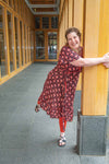 NEW!! Flamenco wrap dress rayon 2024- retro bluma coral Wrap dress Tantilly 