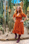 NEW!! Flamenco wrap dress rayon 2024- sunset spring Wrap dress Tantilly 