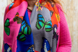 Tantilly classic scarf- butterfly mulit-color Scarves Tantilly 