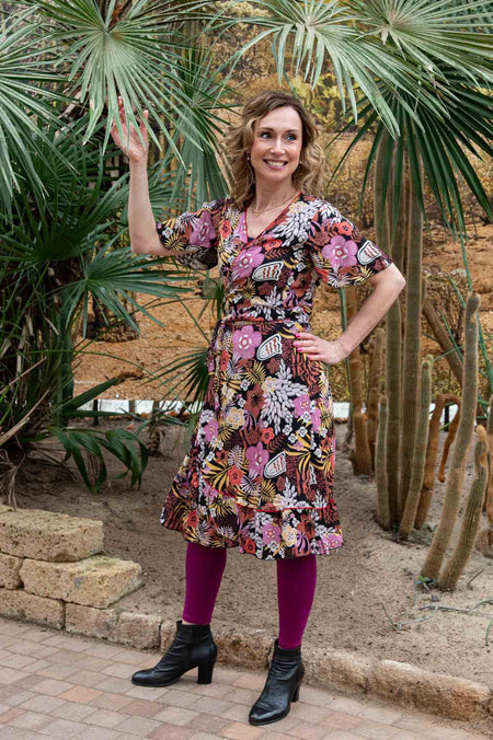 Belize broek - Tantilly's Ultieme broek- casual& chique- retro leaves