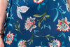 NEW!! Flamenco wrap dress rayon 2024- blue flowers Wrap dress Tantilly 