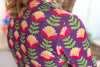 Lilou shirt- stretch fabric - spring summer version - purple retro flowers shirt Tantilly 