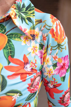 Lilou shirt- stretch fabric - spring summer version - Hawaii fruitmania shirt Tantilly 