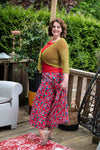 Boho Malana pants-red feathers - bohemian style pants Tantilly 