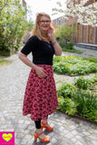 Pre order- Dubbelzijdige wikkelrok- katoen & rode rozen - Happiness in a skirt Cotton skirt Tantilly 