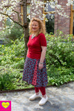 Pre order- Dubbelzijdige wikkelrok- katoen & rode rozen - Happiness in a skirt Cotton skirt Tantilly 
