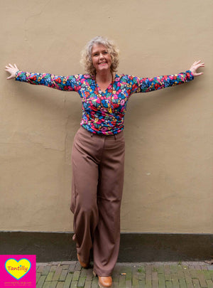 Belize broek - Tantilly's Ultieme broek- casual& chique- taupe jeansstijl