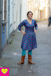 Florencia dress - pink turquoise galaxy winter dresses Tantilly 