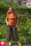 50's retro style broek - retro ginkgo - gemaakt door Tantilly- happy print pants Tantilly 