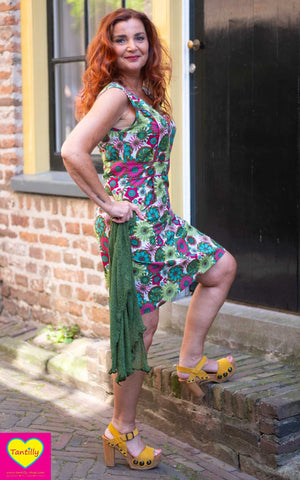 Ocean jurk 100% katoen - summer flower power