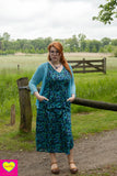 Marylin jurkje van rayon – maxi jurk- blue summer Every day dress Tantilly 