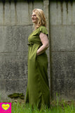 Anastasia jumpsuit - effen mosgroen- rayon Made by tantilly tantilly 