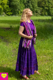 Bohemian katoenen maxi rok - paars skirt Tantilly 
