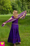 Bohemian katoenen maxi rok - paars skirt Tantilly 