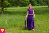 Bohemian katoenen maxi rok - paars skirt Tantilly 