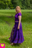 Bohemian katoenen maxi rok - paars skirt Tantilly 